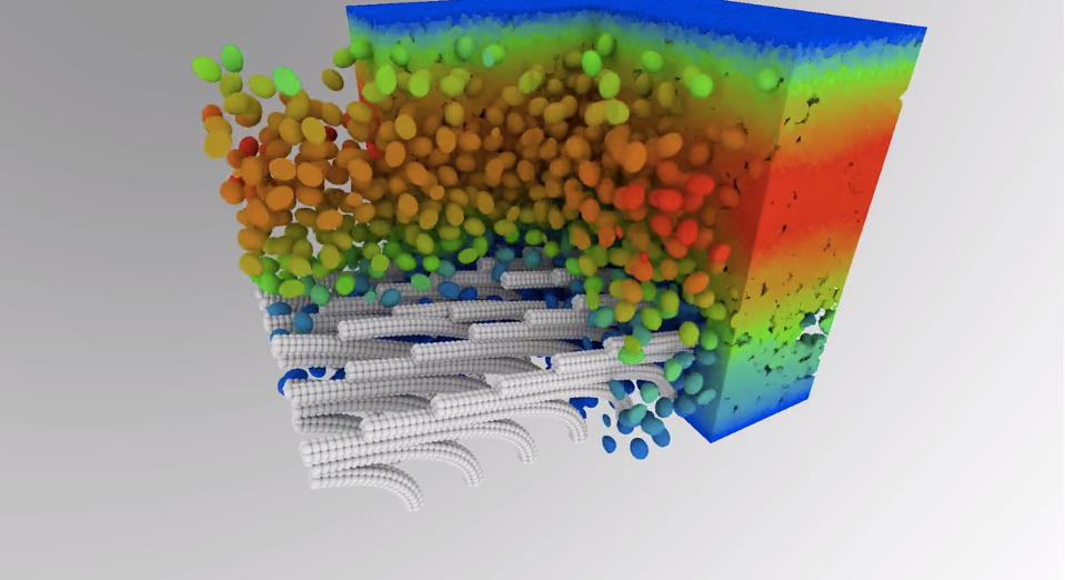 Fluid-solid interaction simulation